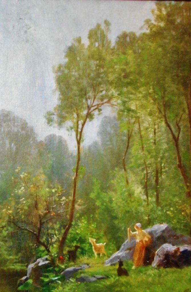 A Fanart 1831/1903, jeune bergère avec ses chêvres