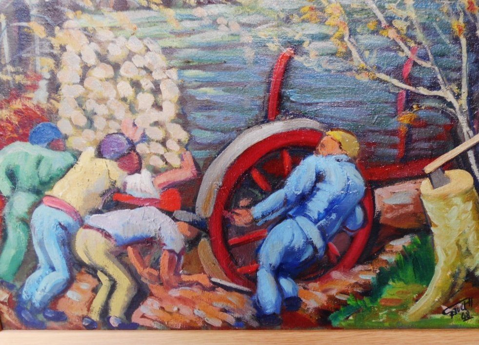 Marcel Gault, 1899 Remiremont Vosges, 1989 Commarin Côte d'Or, huile sur toile, signature en bas à droite, datée 1948, a découvrir très belle peinture